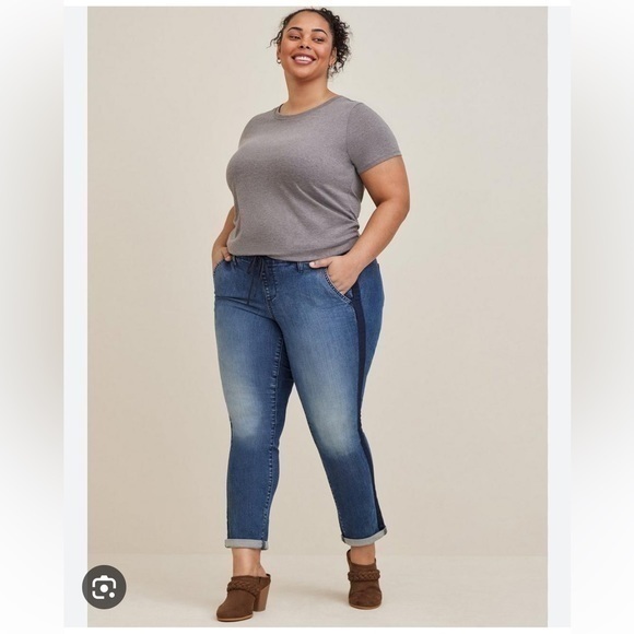 Torrid Tuxedo Soft Straight Pull On Boyfriend Jeans, Sz. 3r Or 3x
